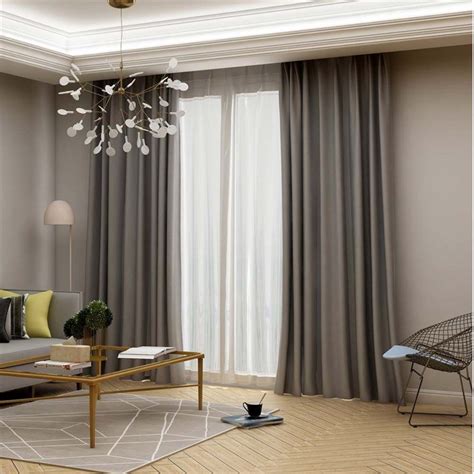 modern grey curtains for living room