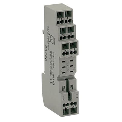 P2RF-08-S Omron | Omron 8 Way 250V ac DIN Rail Relay Socket, for use ...