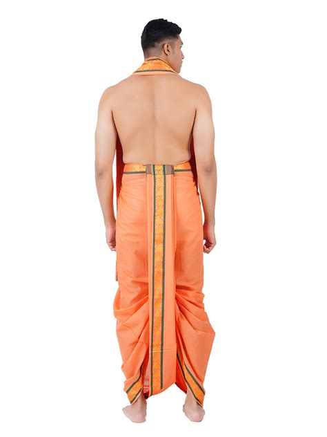 Mens Panchakacham Dhoti with Angavasthram Jayaveera Kavi (10+6)
