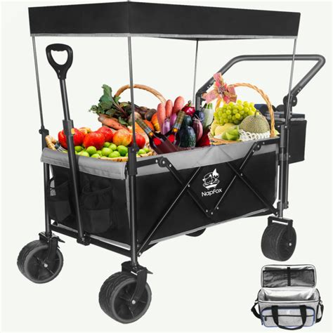 Wenty Collapsible Wagon 140L Wagons Carts Foldable With Removable ...
