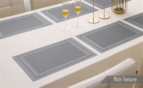 Buy Hokipo Pvc Dining Table Placemats Set Of 6 - 45X30 Cm (Ar3044 ...