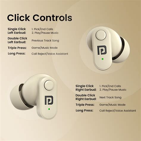 Buy Portronics Harmonics Twins S16 in Ear Wireless TWS Earbuds (Beige ...