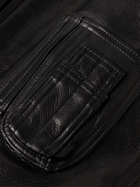 GOLDEN BEAR Padded Full-Grain Leather Bomber Jacket for Men | MR PORTER