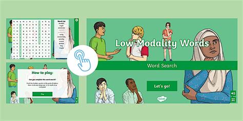 Low Modality Words Word Search (teacher made) - Twinkl