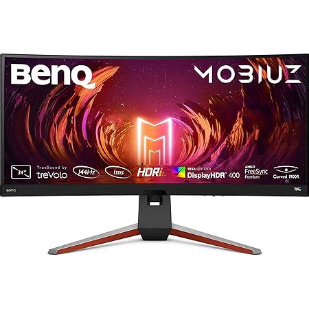 BenQ MOBIUZ EX3415R 34"(86cm) 21:9 VESA DisplayHDR400 Ultrawide IPS ...