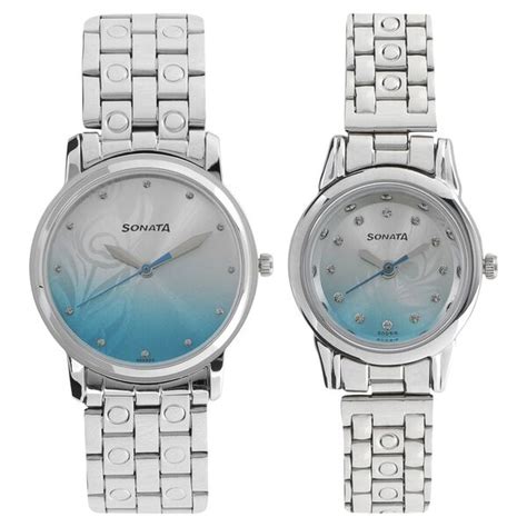 Buy Online Sonata Quartz Analog Silver Dial Metal Strap Watch for ...