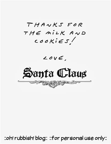 :: Santa Letter Template Free Printable :: Thanks for the Milk ...