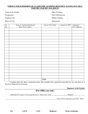 Fillable Online 8.-Learning-Resource-Allowance-LRA-Form.pdf Fax Email ...