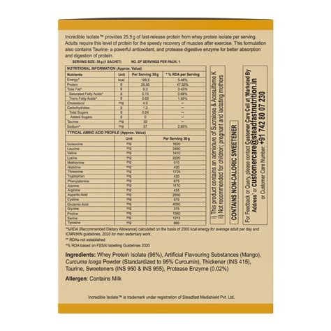 Buy Whey Protein Isolate Chocolate Flavour 25 G Protein Per Serving ...