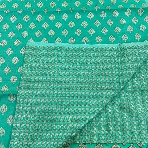 Sea Green Surahi Tree Cotton Silk Banarasi Suit – Mohsin Textiles