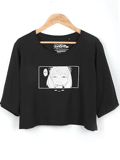 Buy ComicSense Spy x Family Anime Evil Anya: HeH Printed Cotton Crop ...