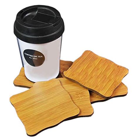 Kotak Sales Natural 100% Bamboo Tea Bowl Coffee Glass Cup Coaster ...