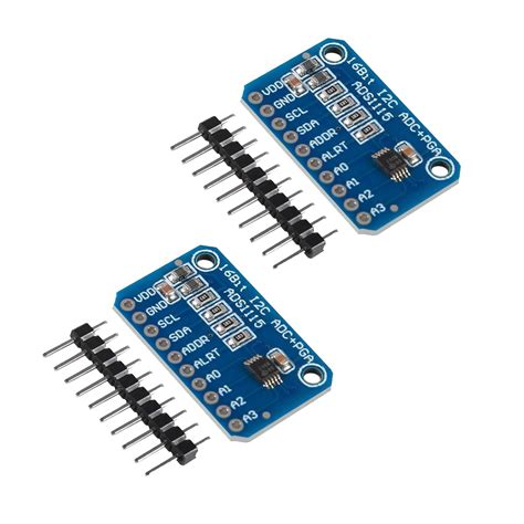 Buy AEDIKO 2pcs ADS1115 16 Bit 16 Byte 4 Channel I2C IIC Analog-to ...