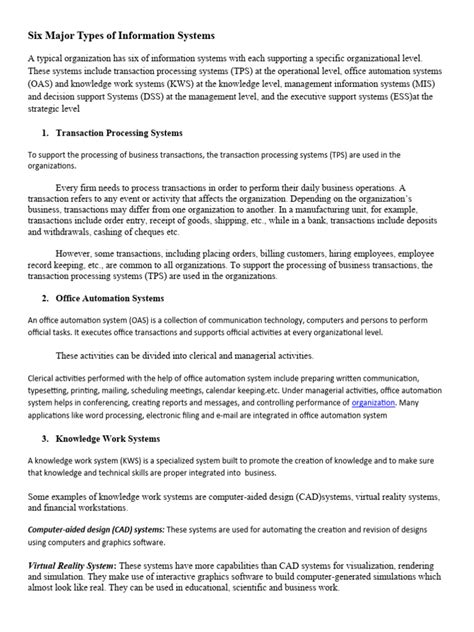 Types of Information Systems PDF 的图像结果