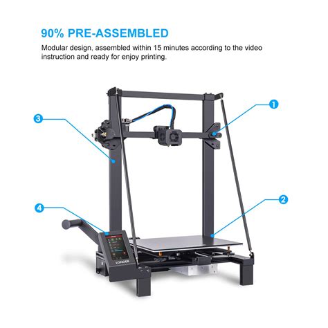 Longer LGT LK5 Pro 3D Printer Upgraded with Dual Blower Kit, Open ...