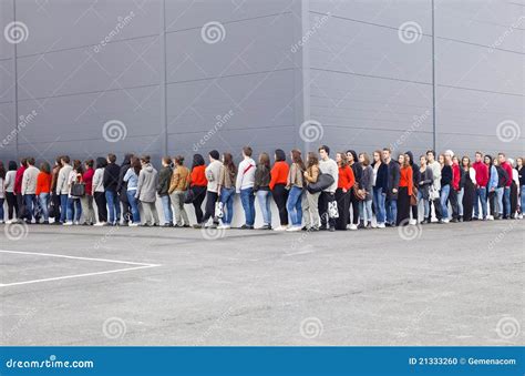 Waiting in Line stock photo. Image of casual, destinations - 21333260