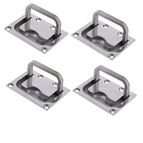 4-Set 2.95 x 2.2 inch Stainless Steel Square Flush... – Grandado
