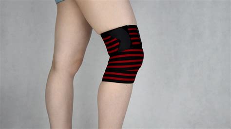 Hyl-2631 Sports Elastic Adjustable Knee Wraps Fitness Bandage Strap For ...