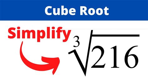 Simplify the Cube Root of 216 using a Factor Tree - YouTube