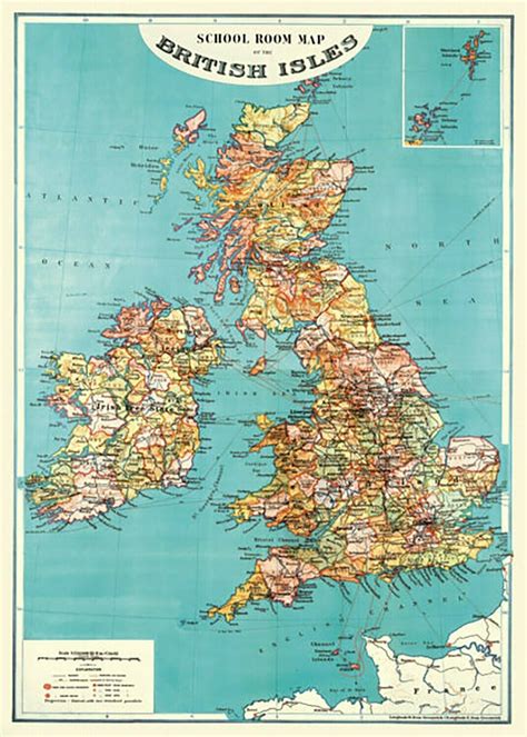 Map Of The British Isles Poster