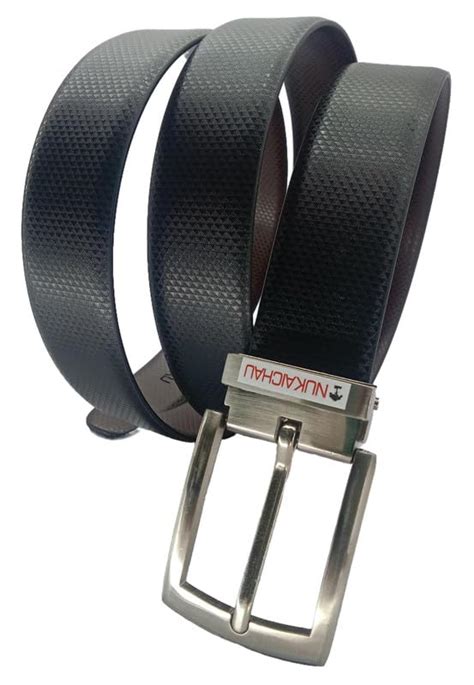 Buy NUKAICHAU Classic Belt Buckle PU Leather for Men | Easy Adjustable ...