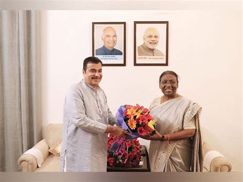 Nitin Gadkari calls on President-elect Droupadi Murmu