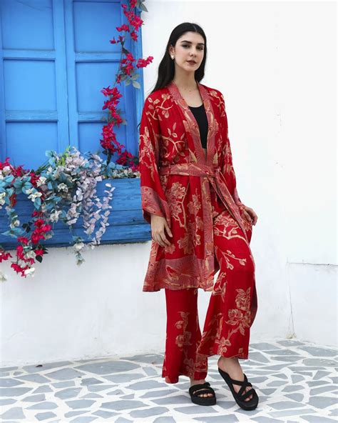 Sunset sand - Short kaftan shirt – Cashmere U