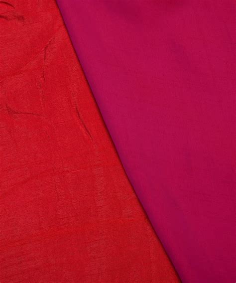 Buy Hot Pink Plain Two Tone Satin Silk Fabric Online | Fabric Depot