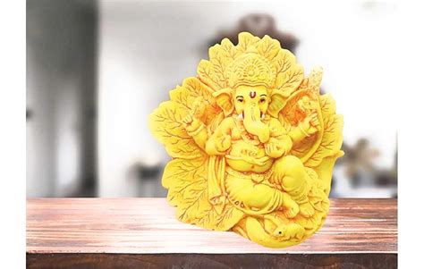 Shreya Creation Traditional Pan Patta Ganesh Decorative Showpiece ...