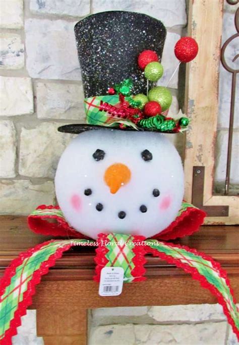 Snowman Head Tree Topper - Timeless Floral Boutique