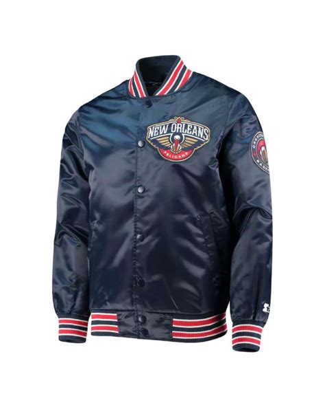 Navy New Orleans Pelicans The Diamond Classic Jacket | LA Jackets