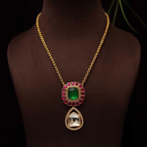 Hetvi Polki Chain Set | Handcrafted Elegance for Girls and Women