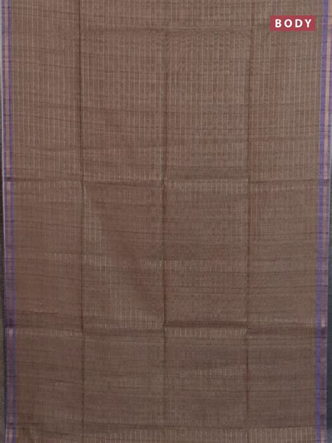 Semi chanderi saree grey shade and lavender with allover zari woven ch ...