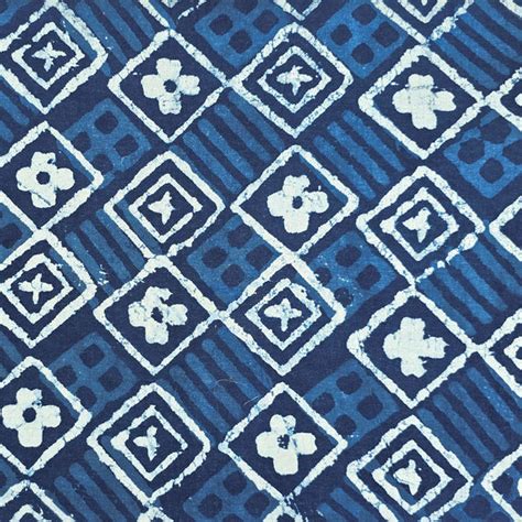 Indigo Fabrics – Buy Online Indigo Fabrics, Indigo Cotton Hand Block ...