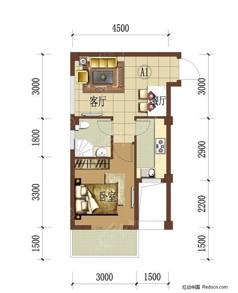 50平米小户型两室一厅怎样装修效果图- _汇潮装饰网