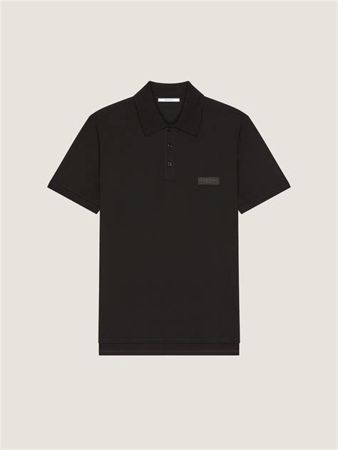 Polo in cotton with GIVENCHY Paris gros grain - black in - black ...