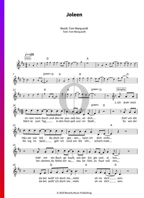 Joleen » Mike Bauhaus - Partitions de piano - OKTAV