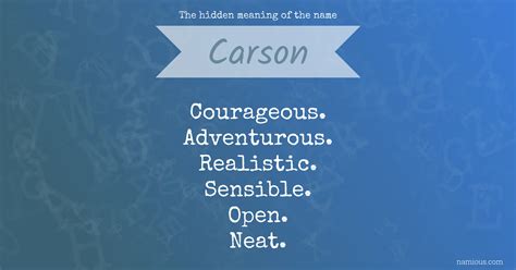 The hidden meaning of the name Carson | Namious