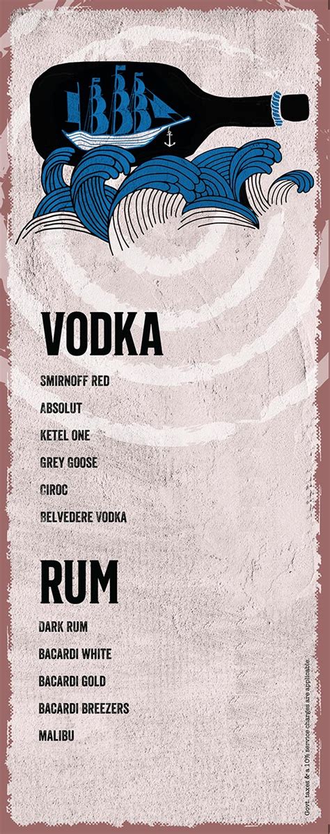 Bar Menu- Best Pub | Microbrewery Bar | Best Club | Bars in Hyderabad ...