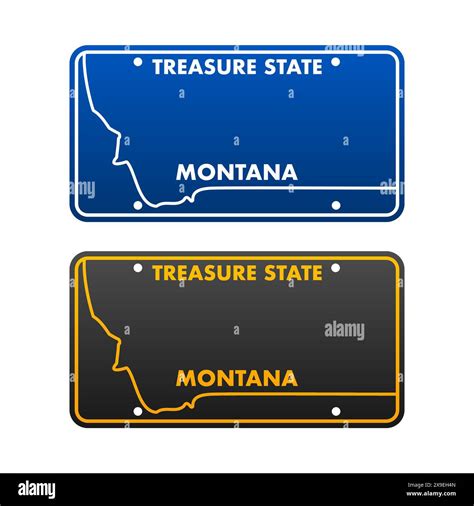 License plate of Montana. Car number plate. Vector stock illustration ...