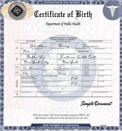 Certificate Of Birth Template