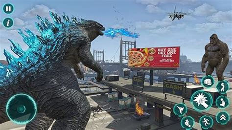 Kaiju Godzilla Monster VS Kong Gorilla Ape Monster City Attack Games 3D ...