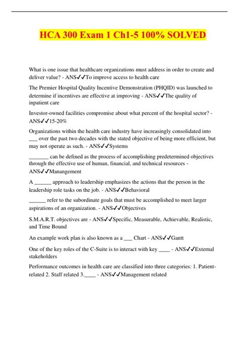 Image result for Module 1 HCA Exam