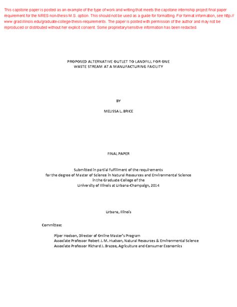 Nres-online-brice-capstone - PROPOSED ALTERNATIVE OUTLET TO LANDFILL ...