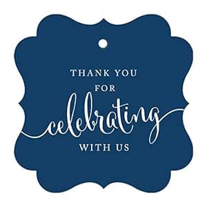 Andaz Press Fancy Frame Gift Tags, Thank You For Celebrating With Us ...