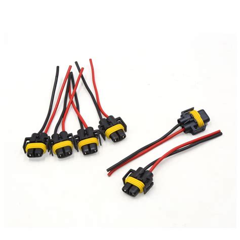 Generic 6Pcs H11 H8 880 881 Female Adapter Wiring Harness Sockets Wire ...