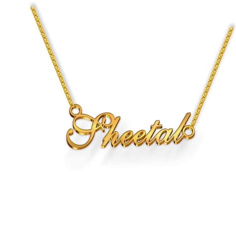 Buy Dreamrax Sheetal Cursive Gold Name Pendant Necklace, Best Jewelry ...