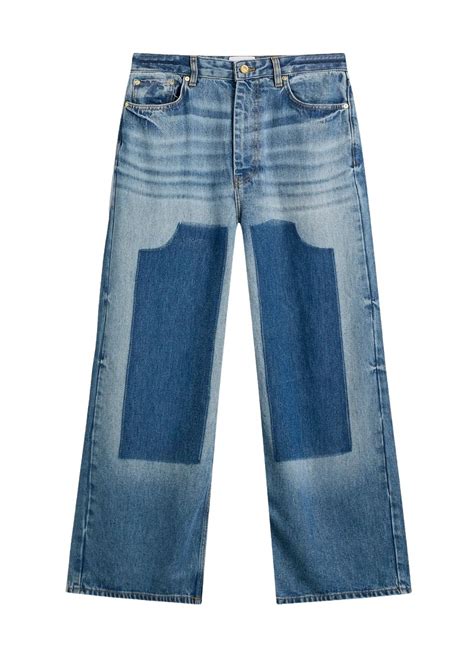 ganni pantalon jeans mujer light weight denim baggy jeans - a1100060 091 Talla 26 - weight of jeans