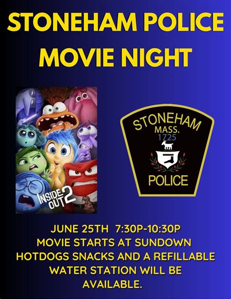 SPD Movie Night on the Common, 47 Central Street, Stoneham, MA, 25 June ...