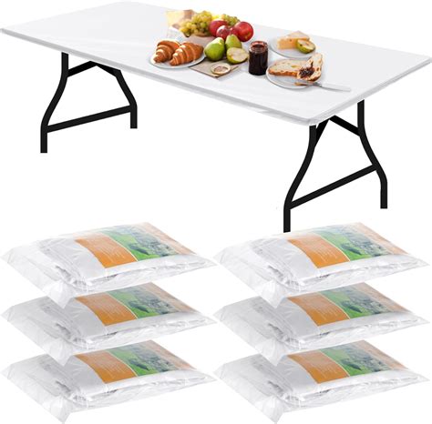 Amazon.com: Boao 6 Pcs Disposable Plastic Tablecloth Parties Picnic ...